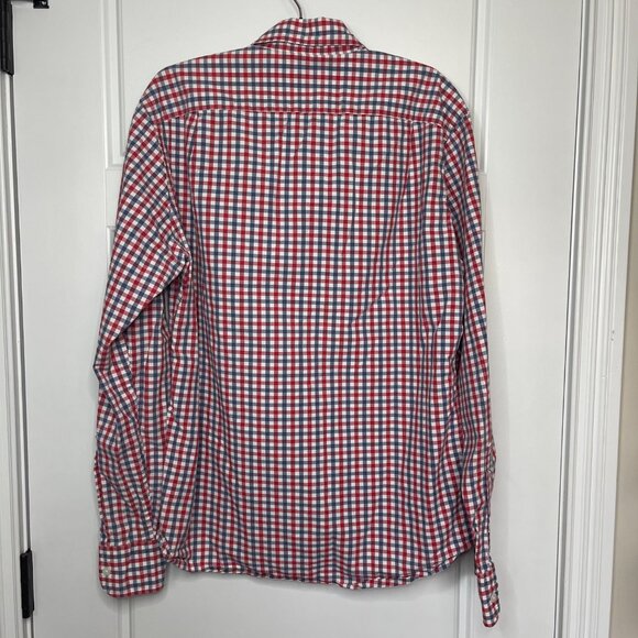 J.Crew Factory Slim Fit Gingham Check Button Down Shirt Men's Size Medium Cotton - Picture 3 of 9
